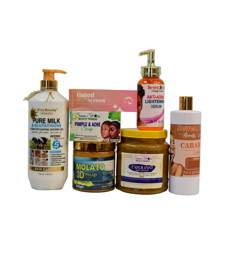 Tonning Package for Whiter Skin tone Complexion - Seven Stars Cosmetics Kampala