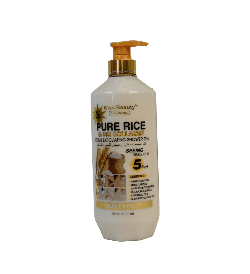 Pure Rice Scrub Exfoliating Shower Gel – Seven Stars Beauty Kampala